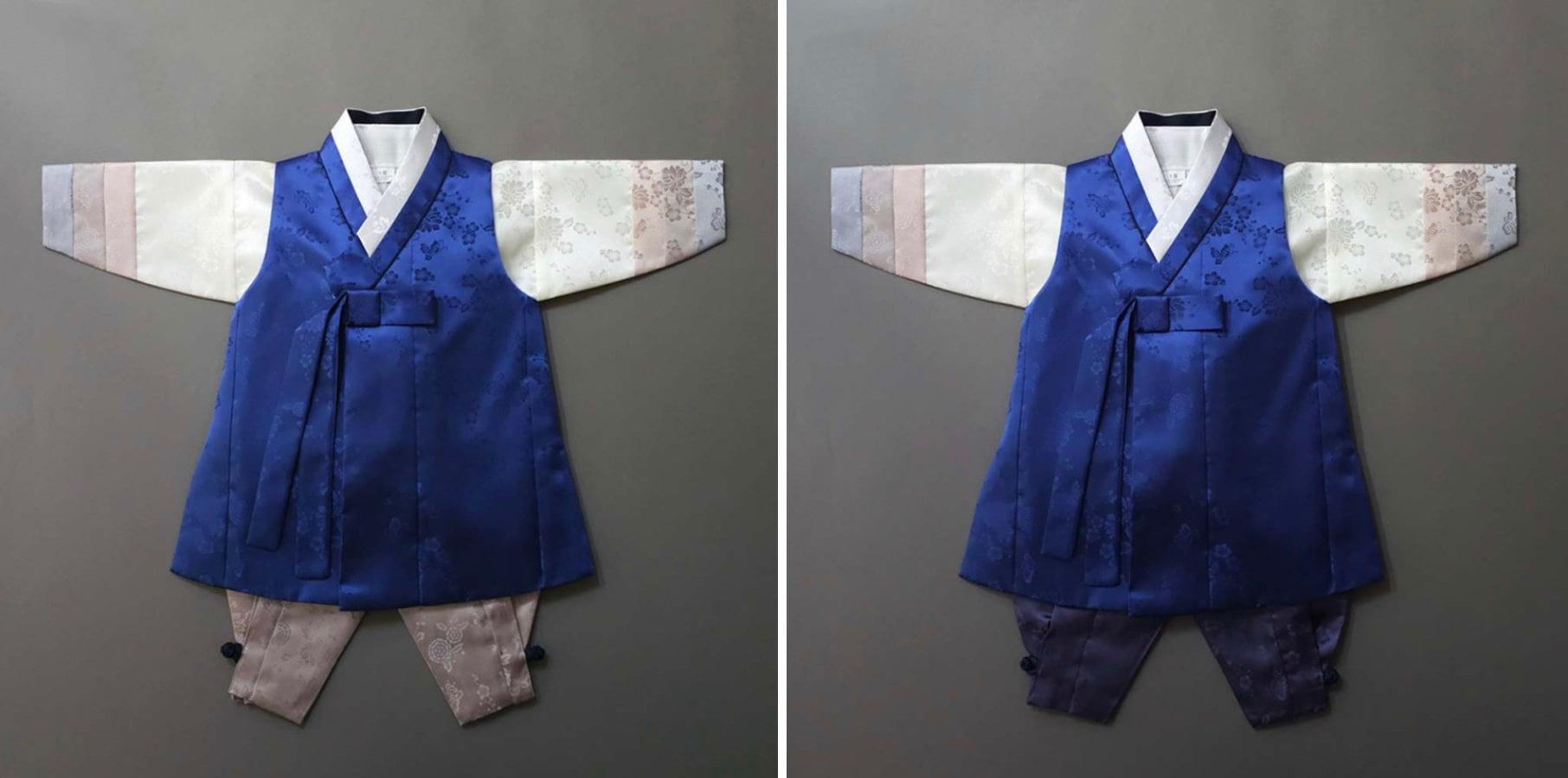Minjae Blue Boy Hanbok (100D-10YR) - Native Korean