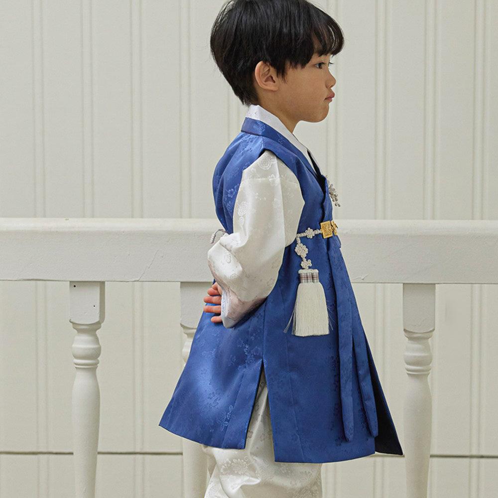 Minjae Blue Ivory Boy Hanbok (100D-10YR) - Native Korean