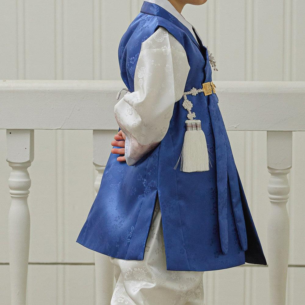 Minjae Blue Ivory Boy Hanbok (100D-10YR) - Native Korean