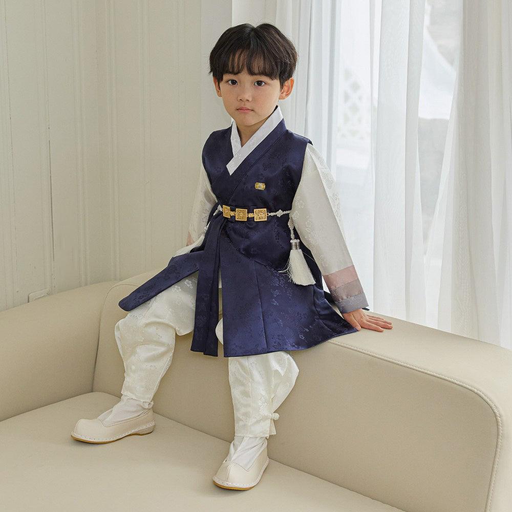 Minjae Navy Ivory Boy Hanbok (100D-10YR) - Native Korean