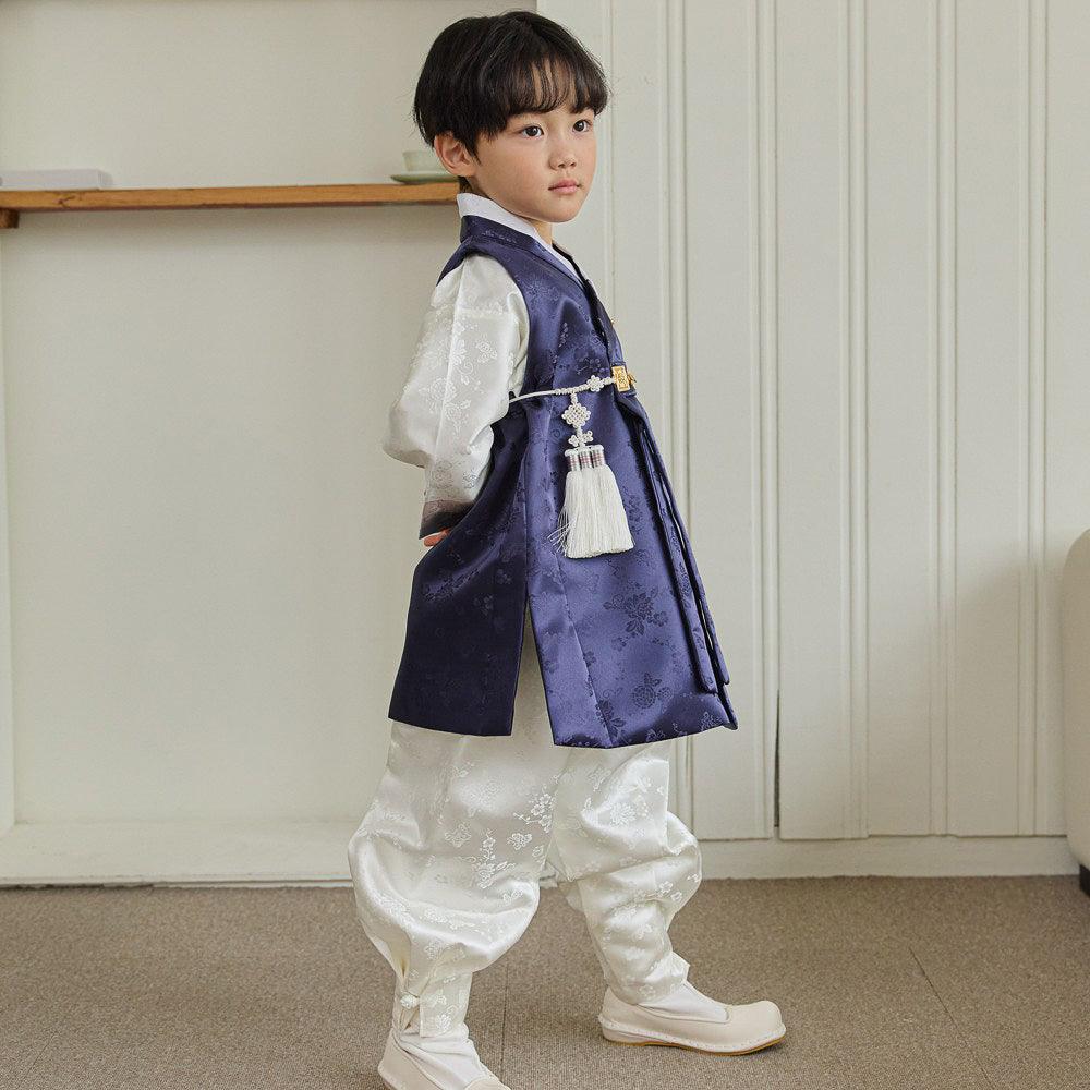 Minjae Navy Ivory Boy Hanbok (100D-10YR) - Native Korean