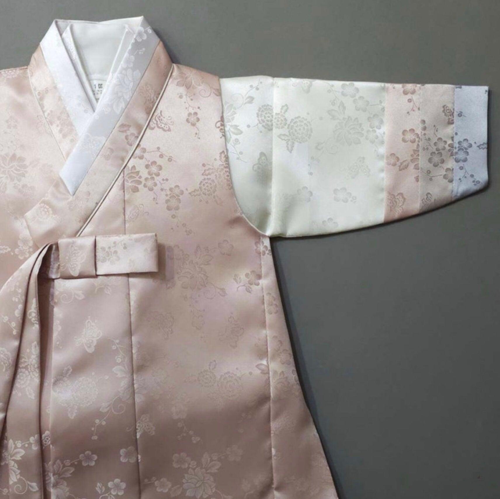 Minjae Pink Beige Boy Hanbok (100D-10YR) - Native Korean