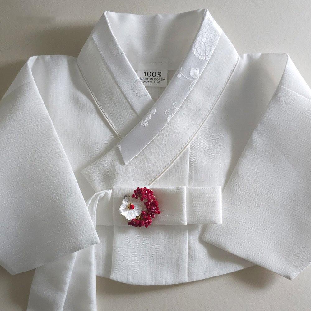 Mother of Pearl Floral Beads Brooch - Native Korean