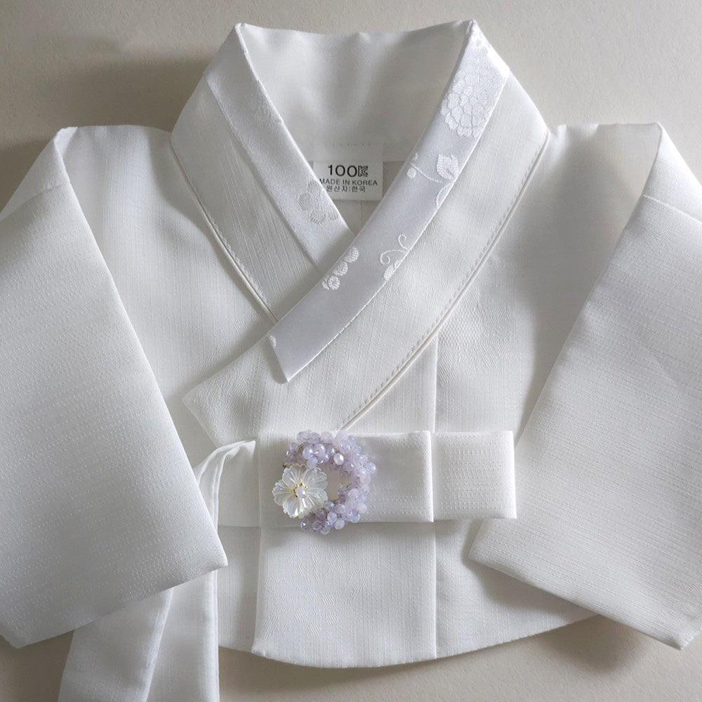 Mother of Pearl Floral Beads Brooch - Native Korean