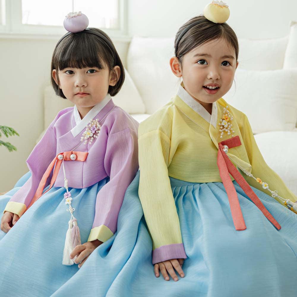 Naru Yellow Sky Girl Hanbok (1-10YR) - Native Korean