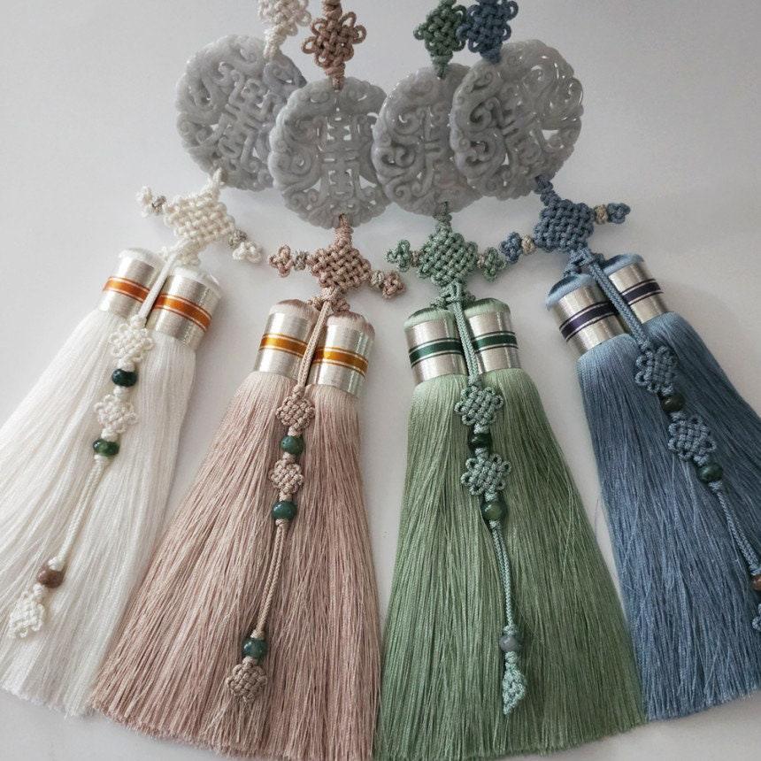 Natural Jade Tassel Norigae - Native Korean