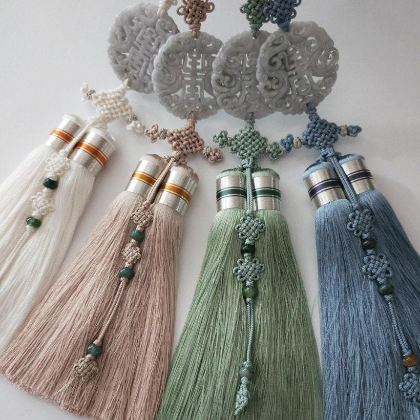 Natural Jade Tassel Norigae - Native Korean
