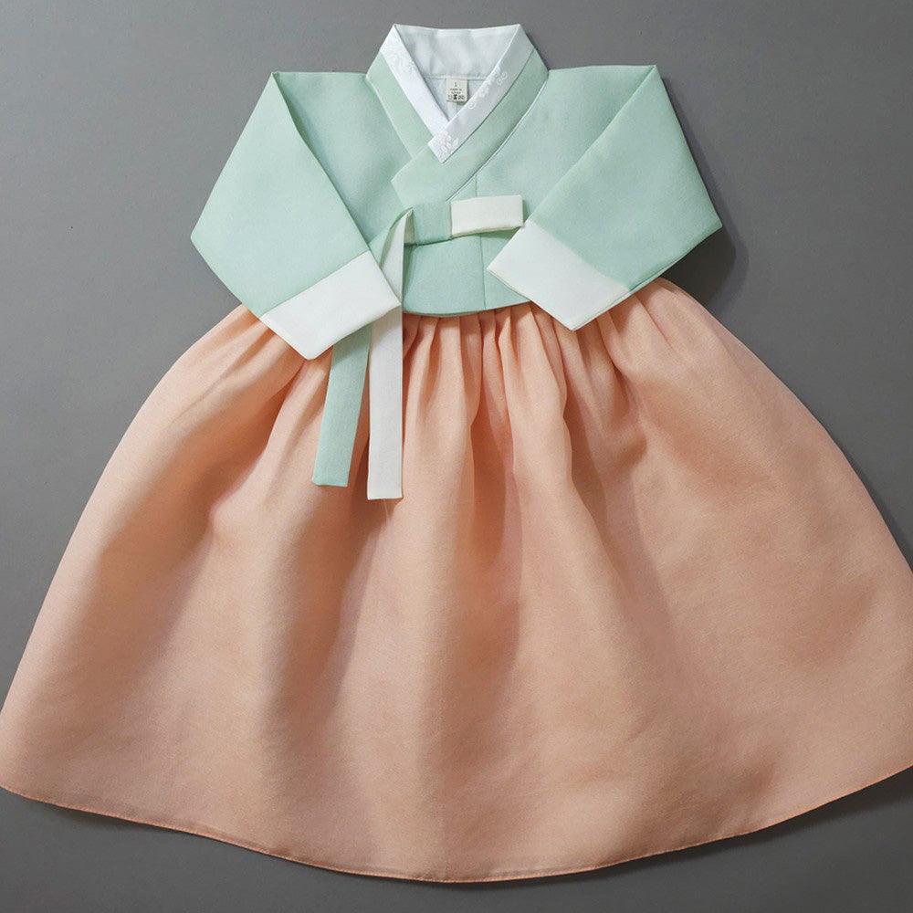Noeul Coral Girl Hanbok (1-15YR) - Native Korean