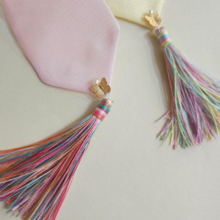 Pastel Butterfly Tassel Hair Tie - Native Korean