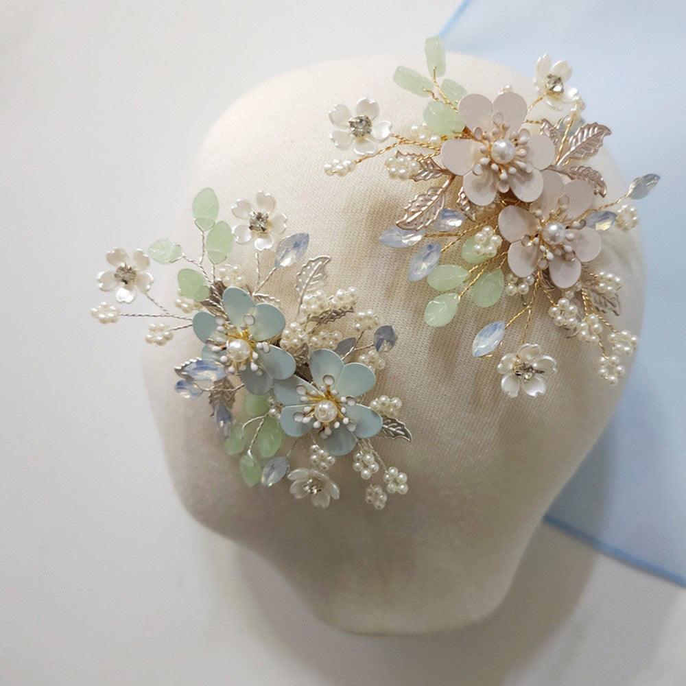 Pastel Pearls Floral Hairpin - Native Korean