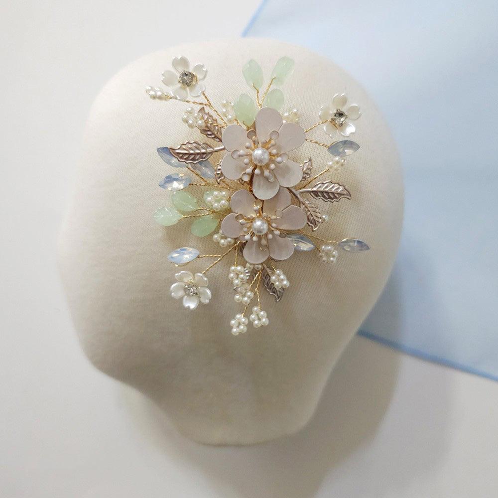 Pastel Pearls Floral Hairpin - Native Korean