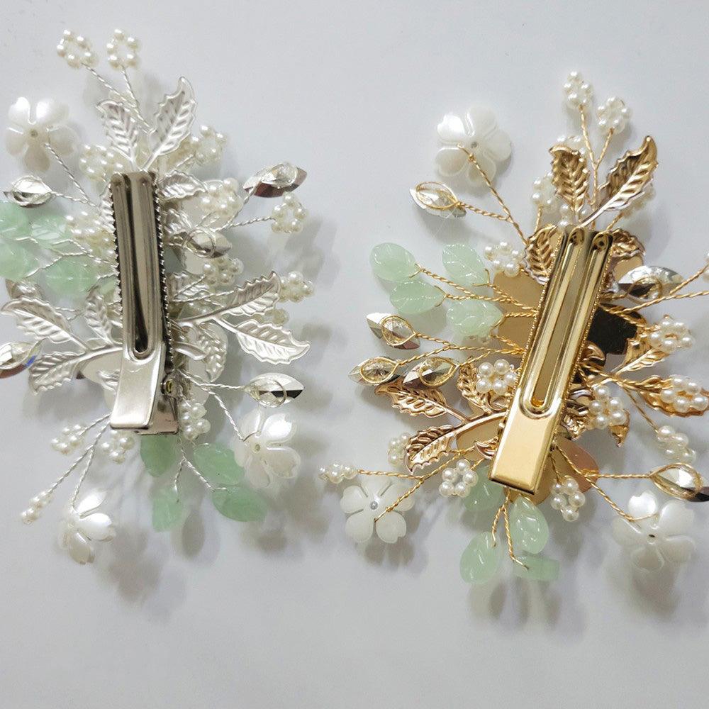 Pastel Pearls Floral Hairpin - Native Korean