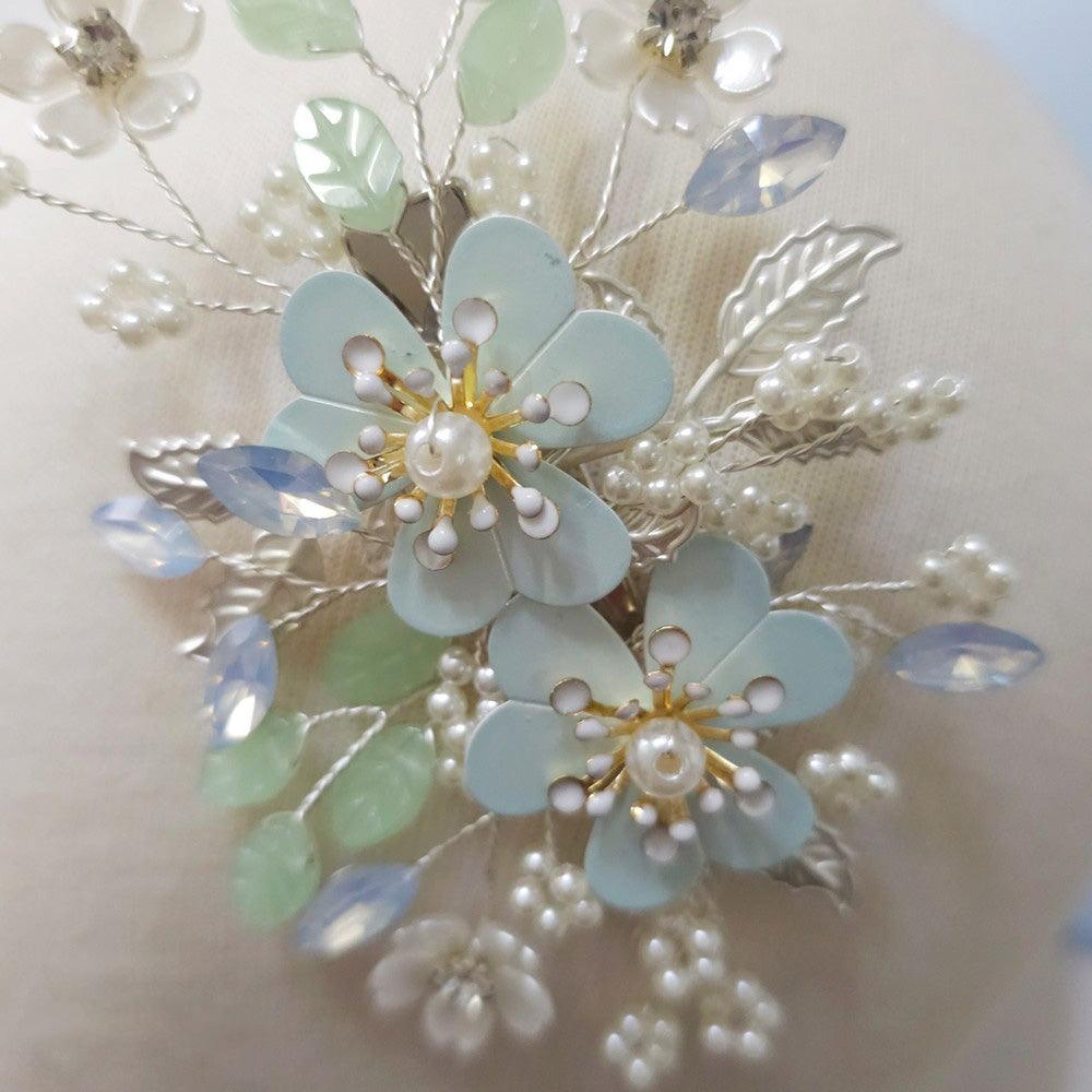 Pastel Pearls Floral Hairpin - Native Korean