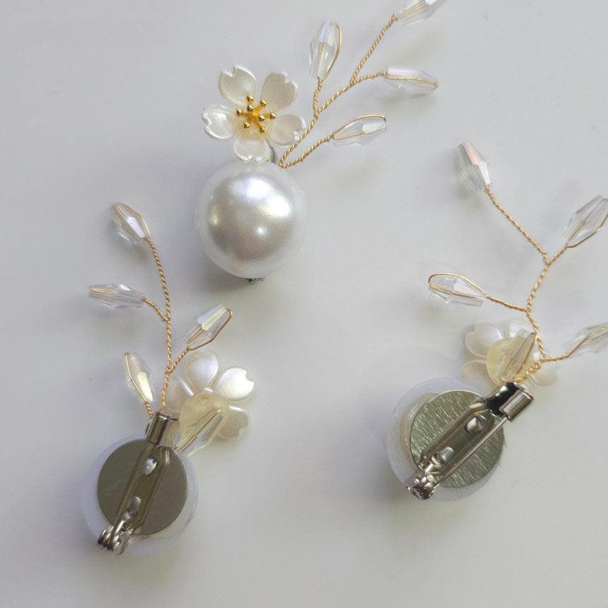 Pearl Blossoms Brooch - Native Korean