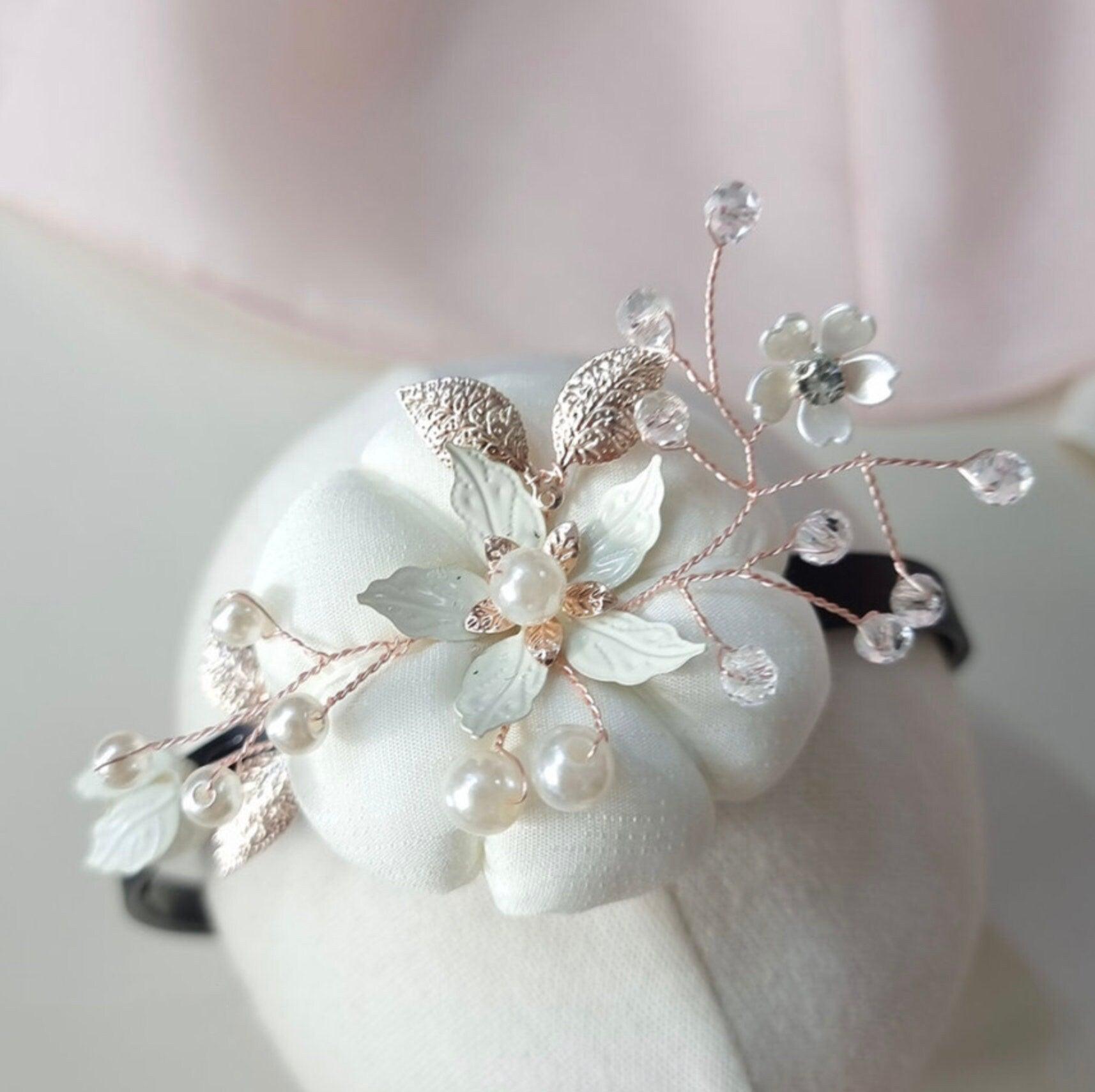 Pearl Floral Pumpkin Headband - Native Korean