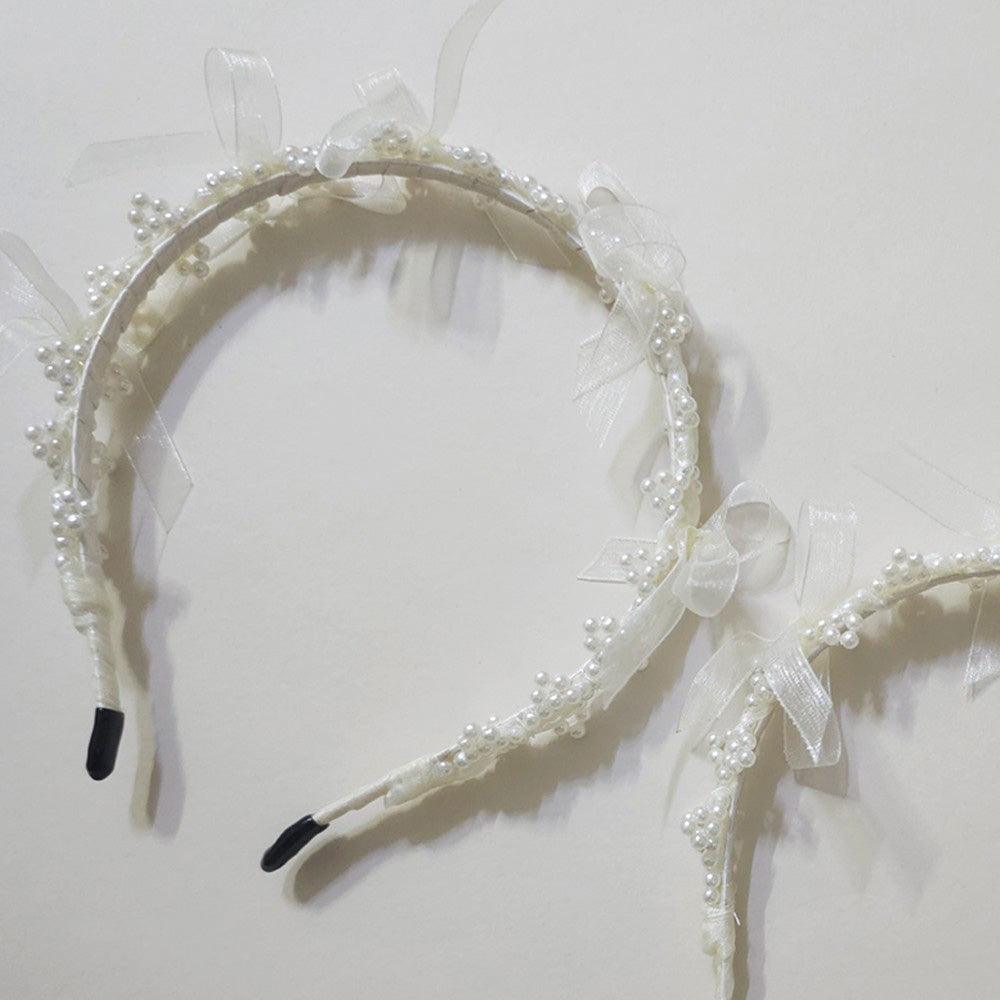 Pearl Ribbon Headband - Native Korean