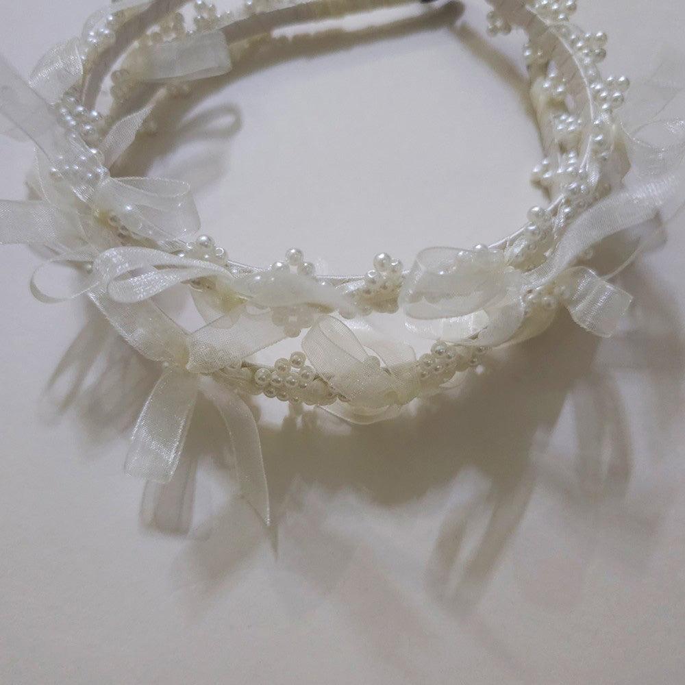 Pearl Ribbon Headband - Native Korean