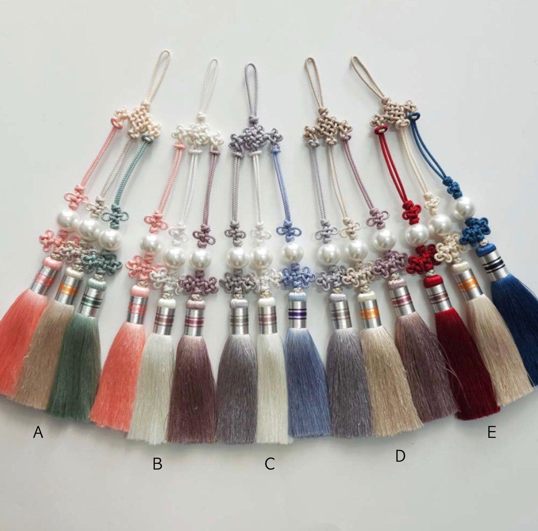 Pearl Trio Tassel Norigae - Native Korean