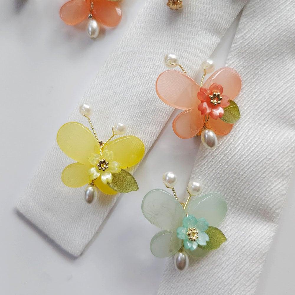 Pearls Butterfly Brooch - Native Korean