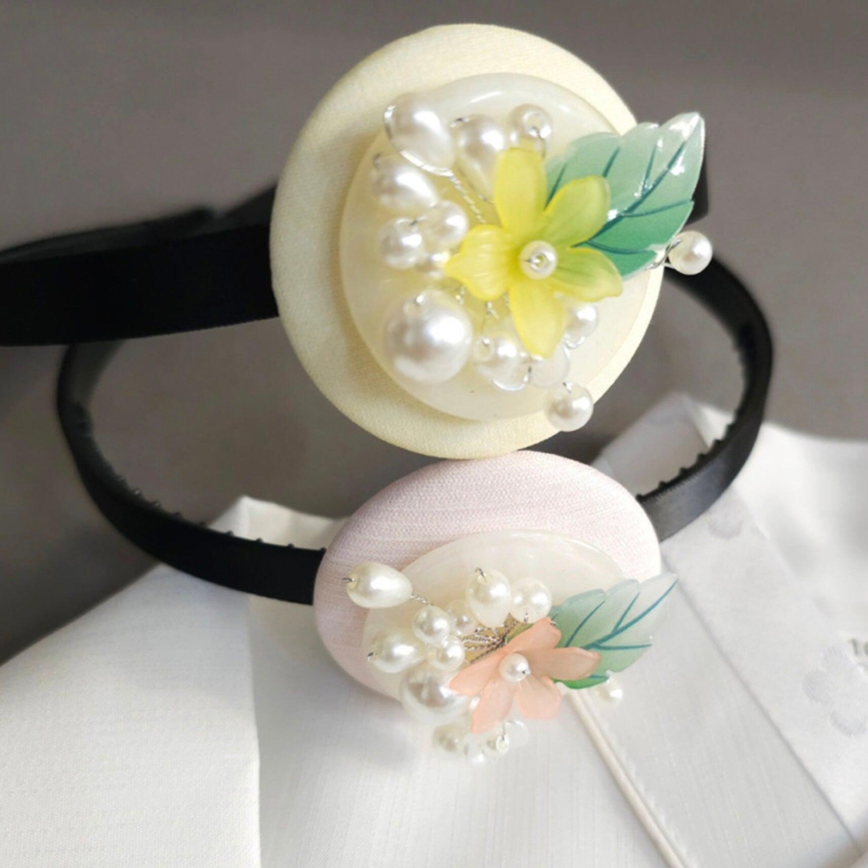 Pearls Flower Headband - Native Korean