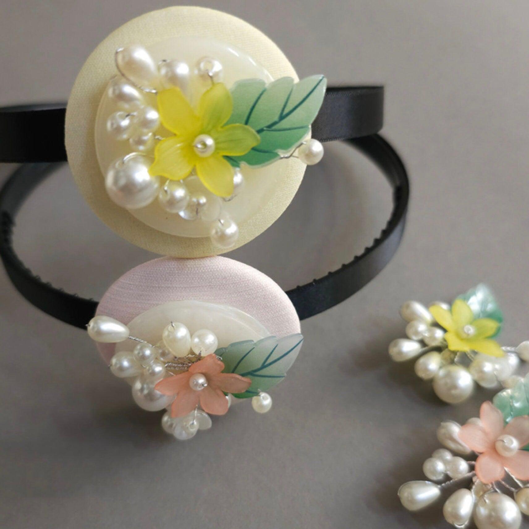 Pearls Flower Headband - Native Korean