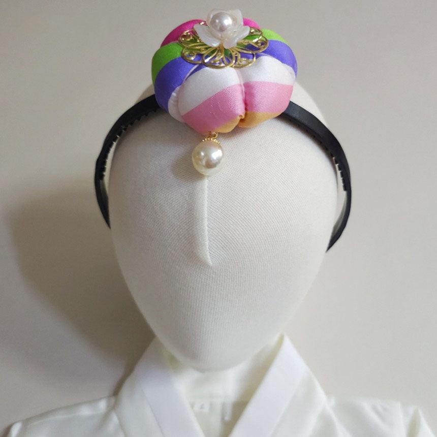 Pink Saekdong Pumpkin Headband - Native Korean