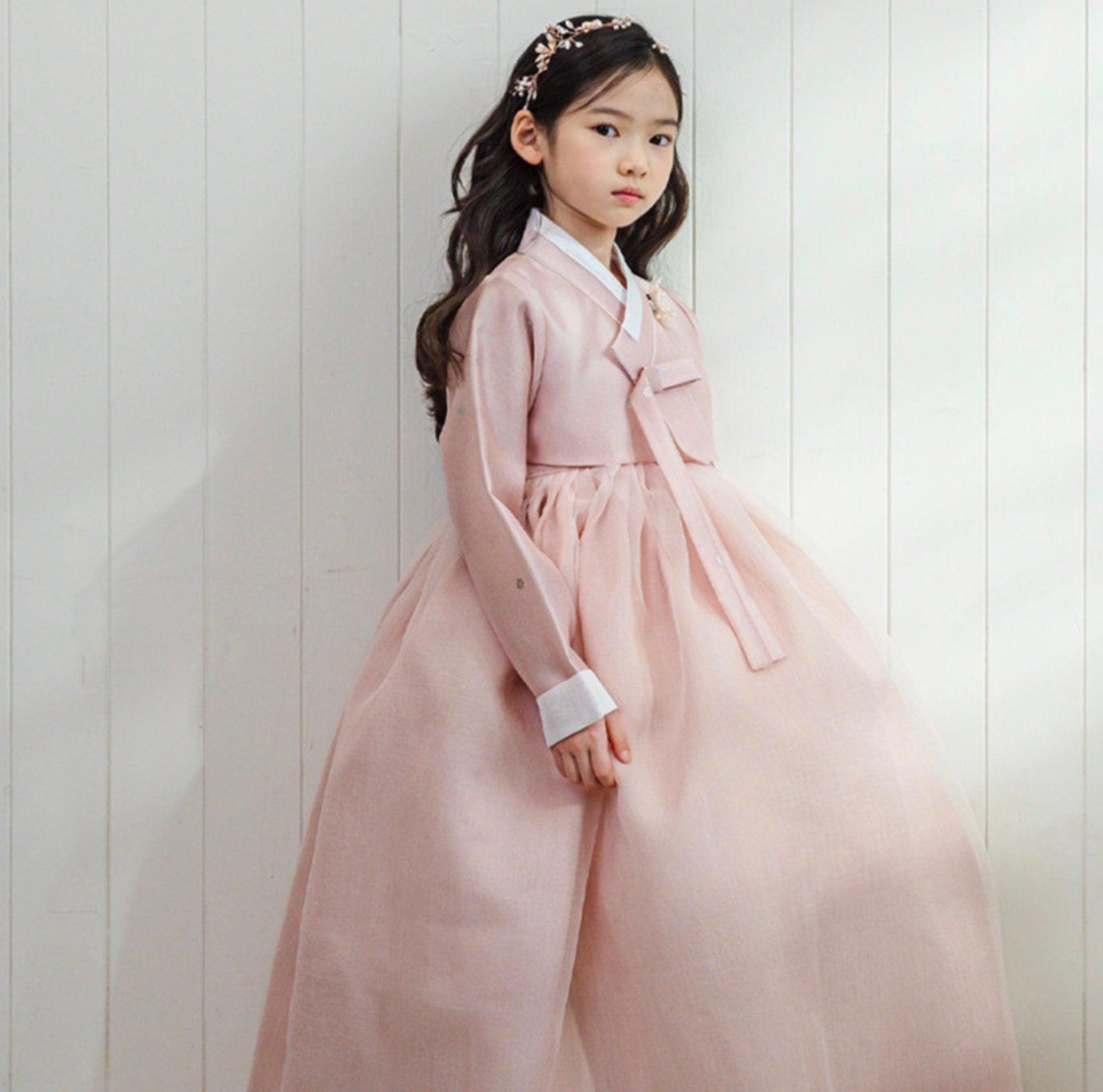 Ryu Pink Dress Girl Hanbok (100D-8YR) - Native Korean
