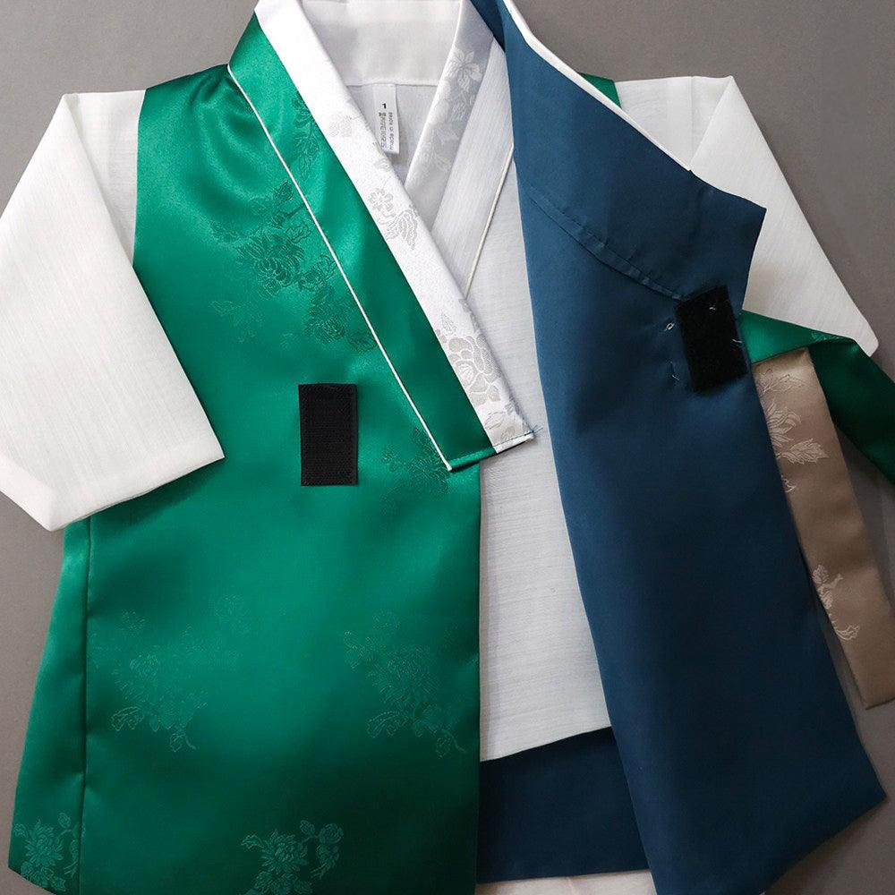 Seojoon Green Boy Hanbok (1-9YR) - Native Korean