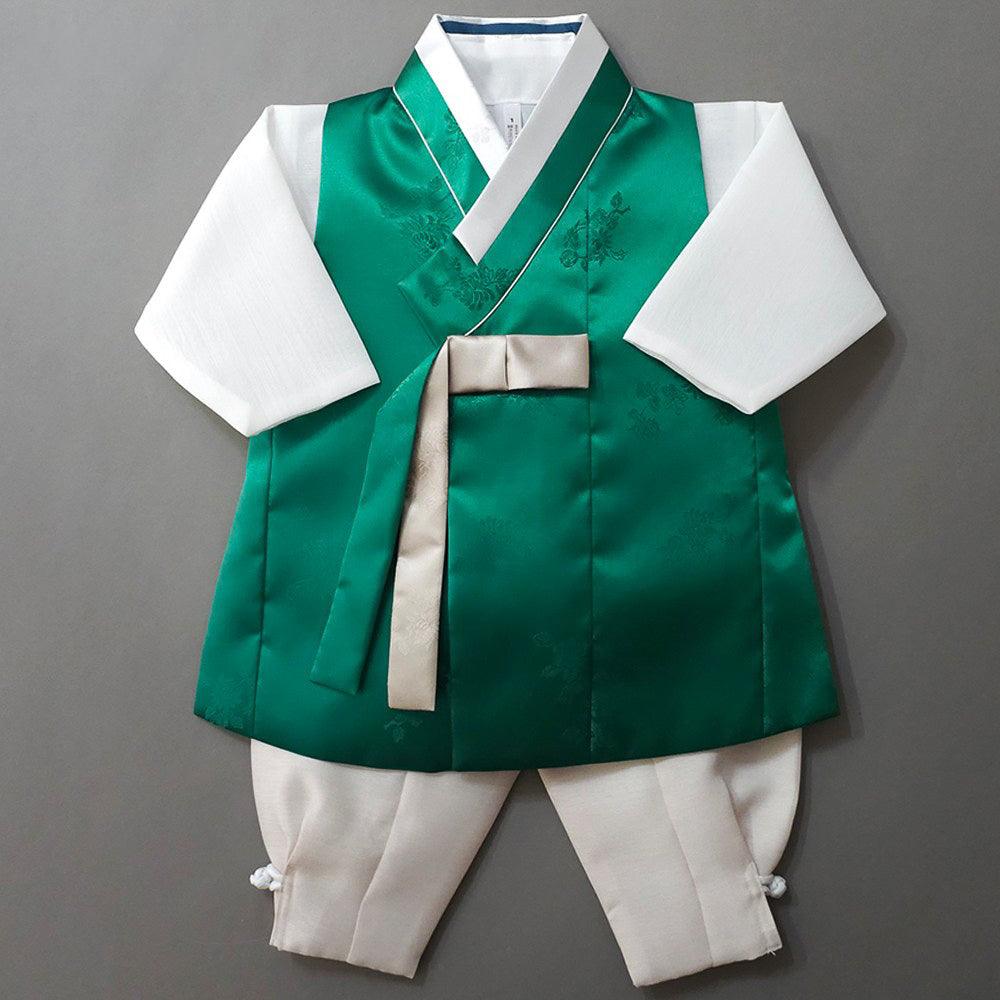 Seojoon Green Boy Hanbok (1-9YR) - Native Korean