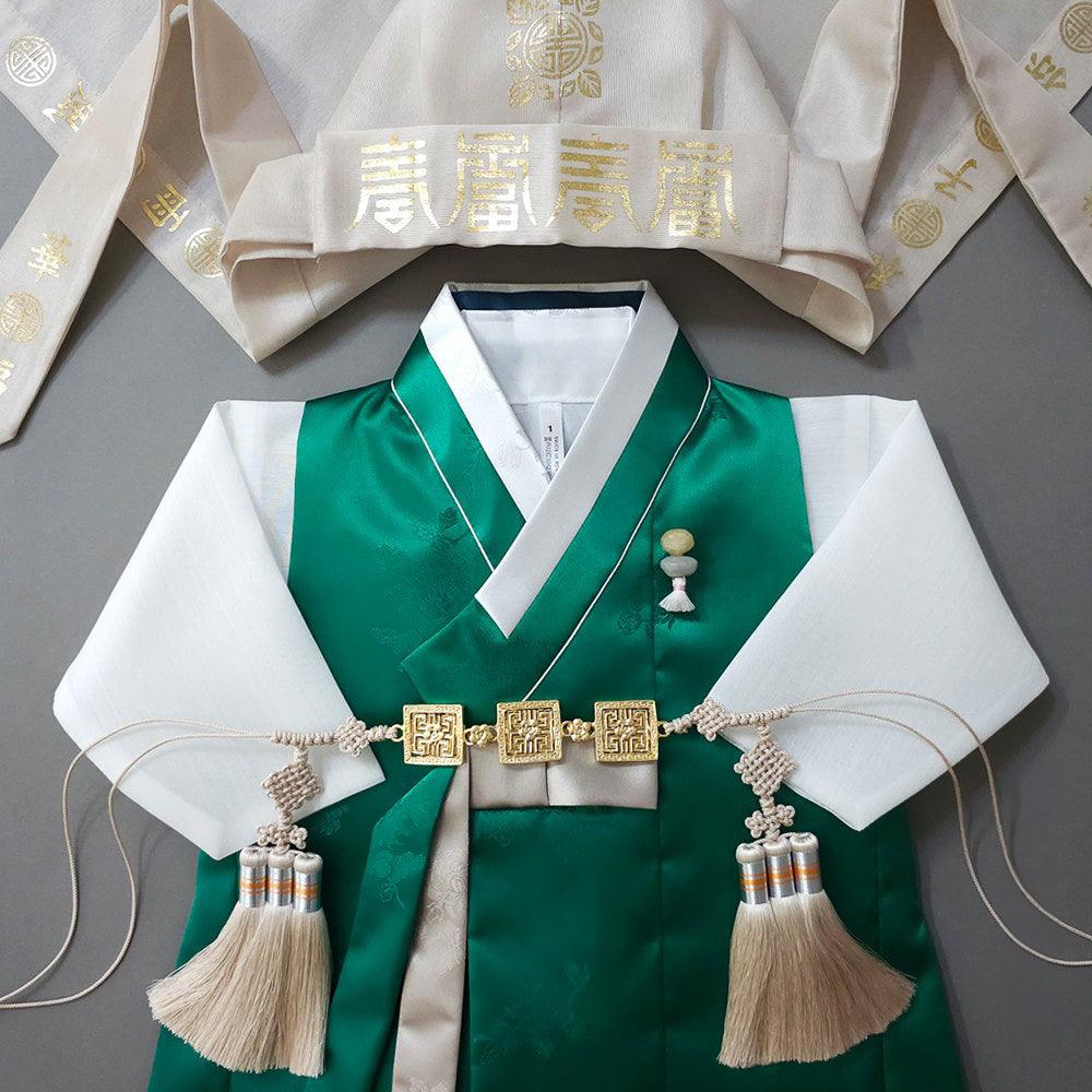 Seojoon Green Boy Hanbok (1-9YR) - Native Korean