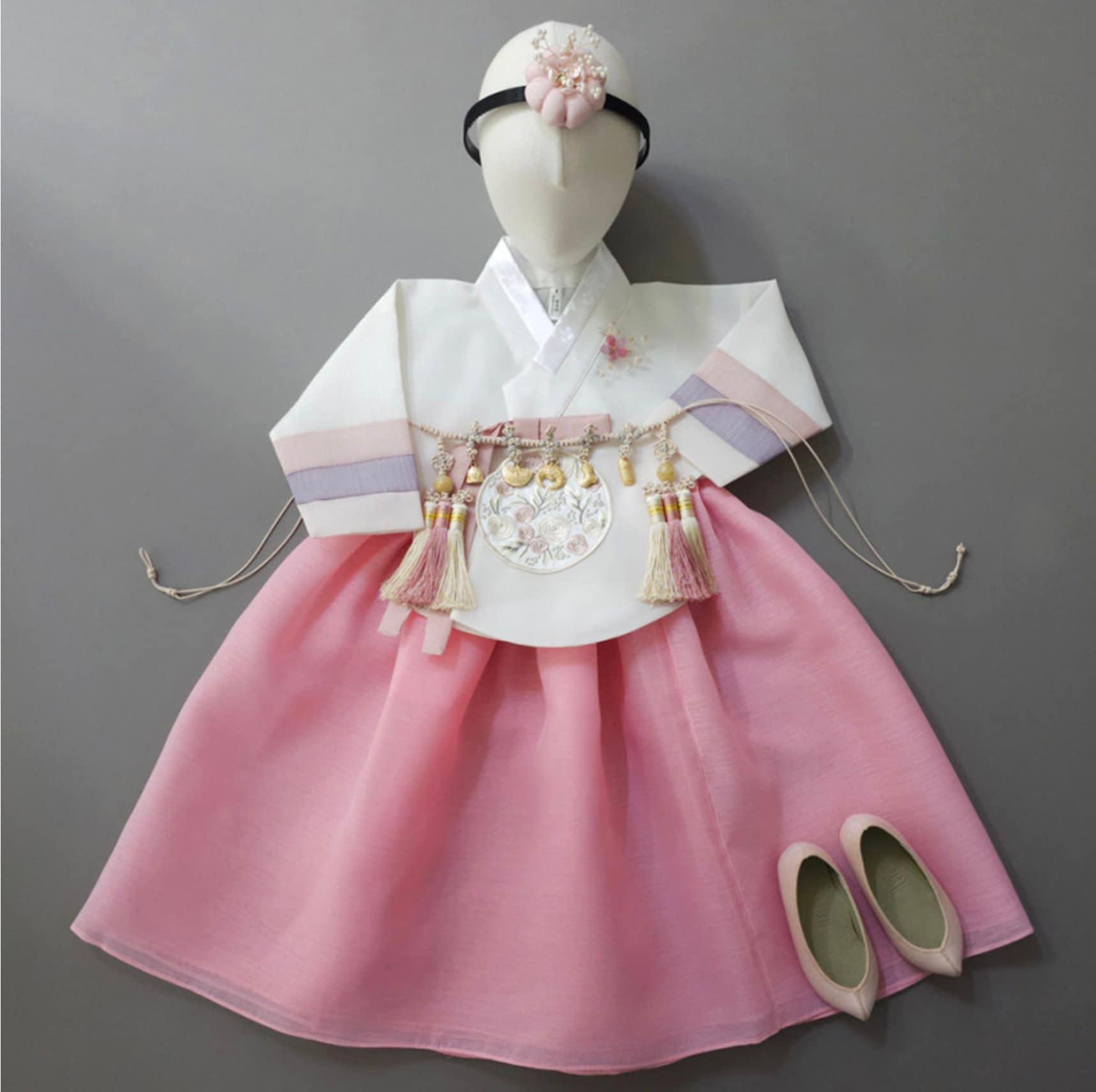 Seung Pink Dangui Girl Hanbok (1-15YR) - Native Korean