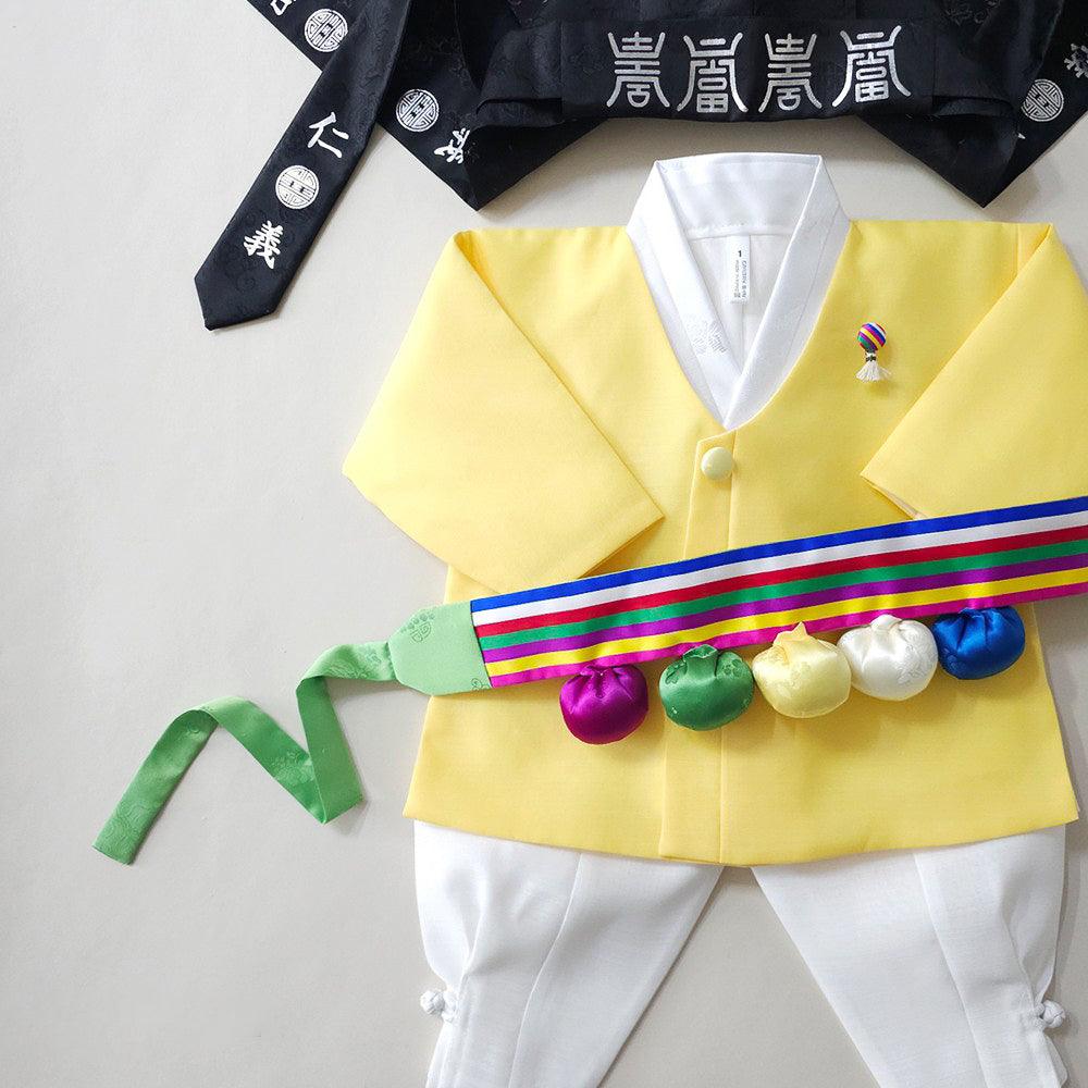 Sihoo Sky Yellow Hanbok (100D-1YR) - Native Korean