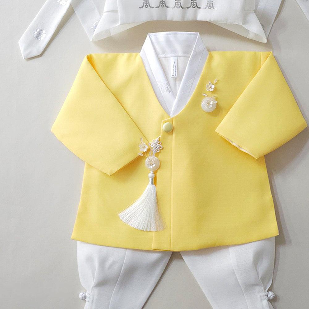 Sihoo Sky Yellow Hanbok (100D-1YR) - Native Korean