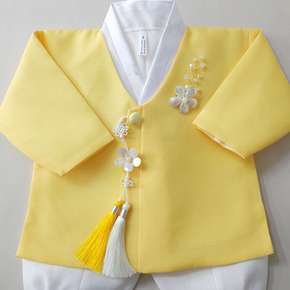 Sihoo Sky Yellow Hanbok (100D-1YR) - Native Korean