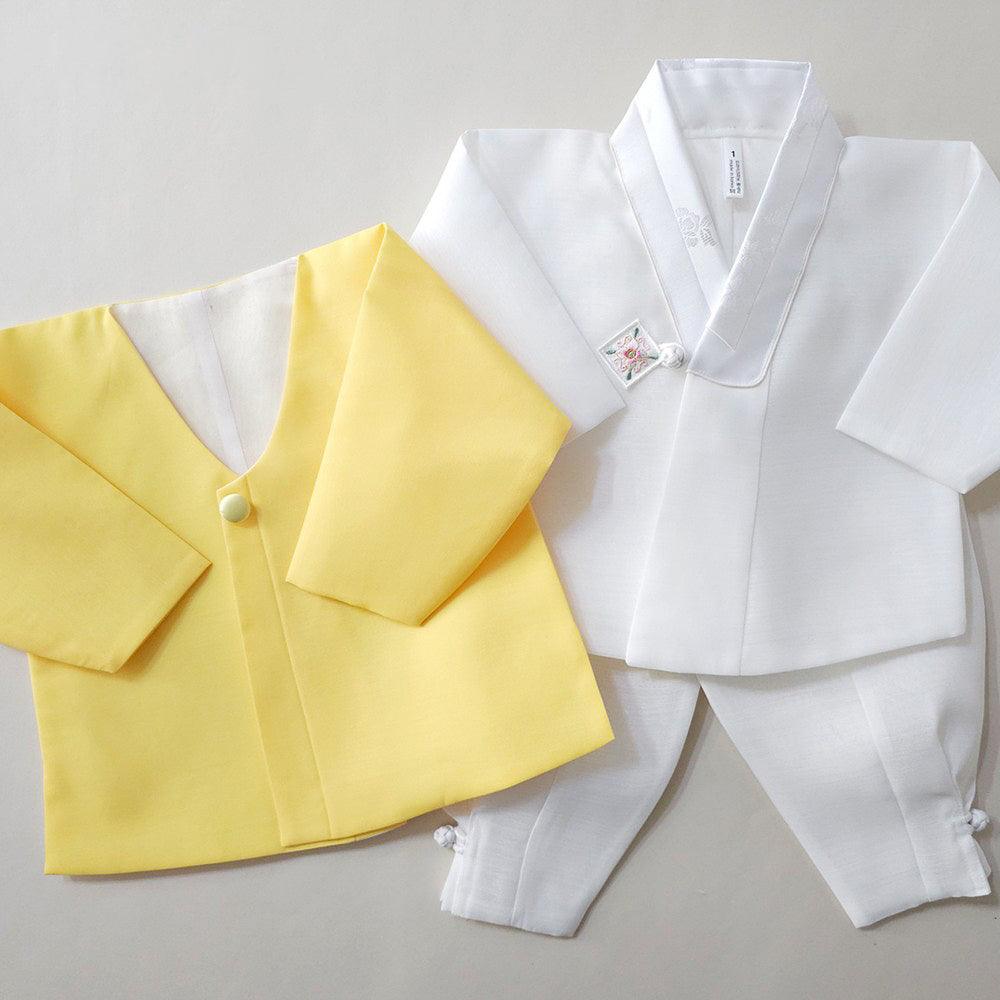 Sihoo Sky Yellow Hanbok (100D-1YR) - Native Korean