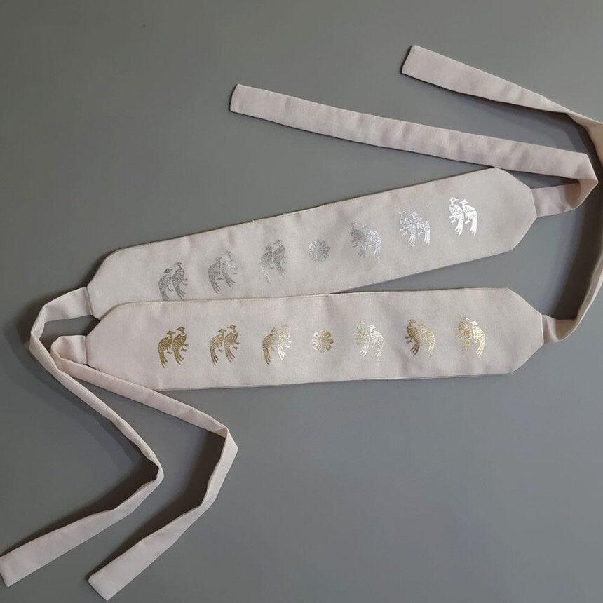 Silver Gold Foil Dol Belt - Native Korean