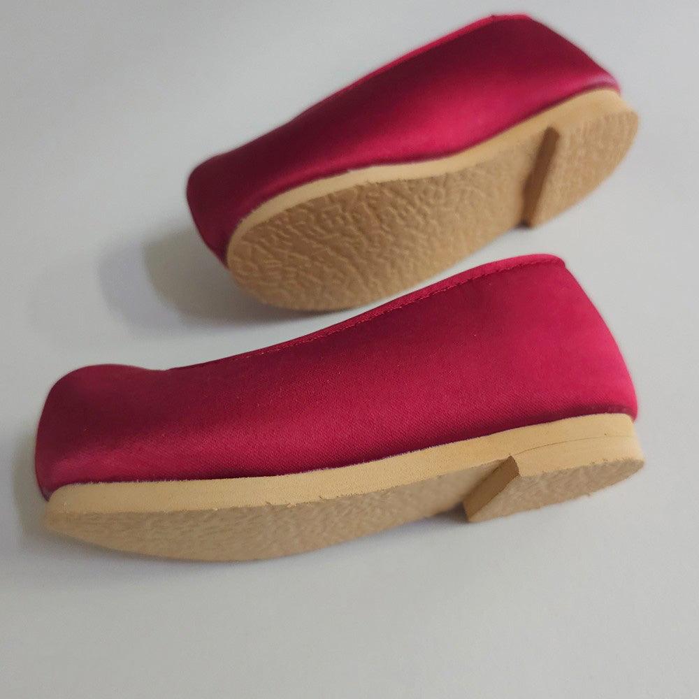 Solid Red Girl Hanbok Shoes - Native Korean