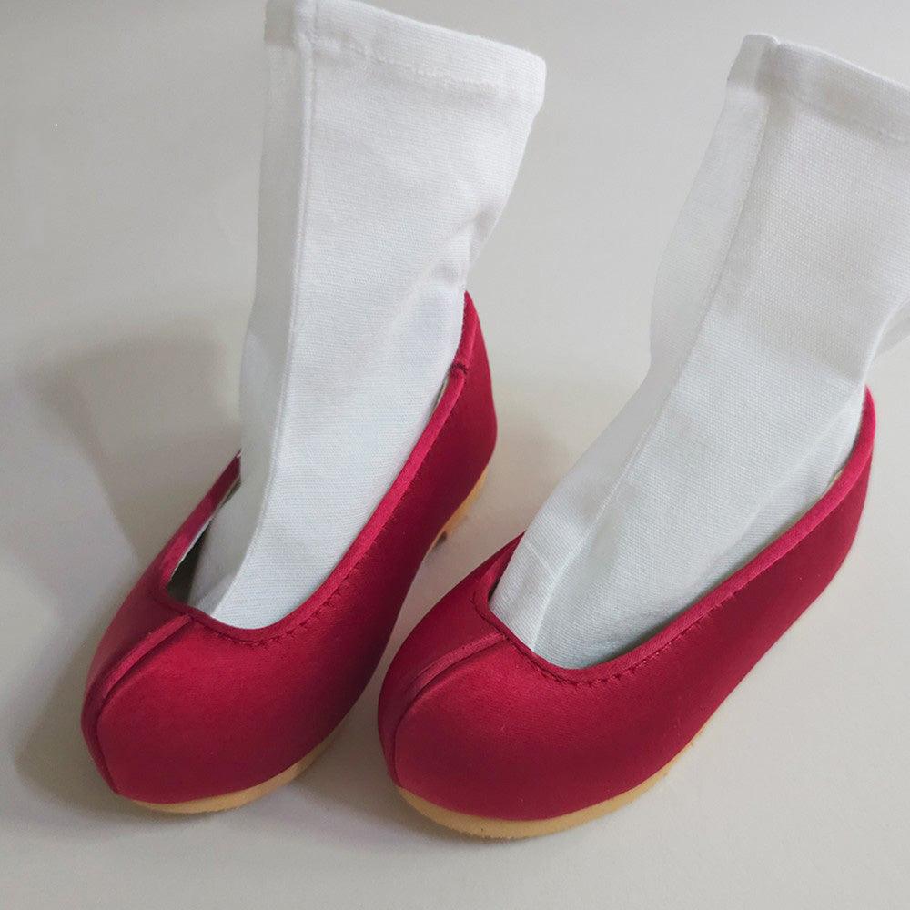 Solid Red Girl Hanbok Shoes - Native Korean