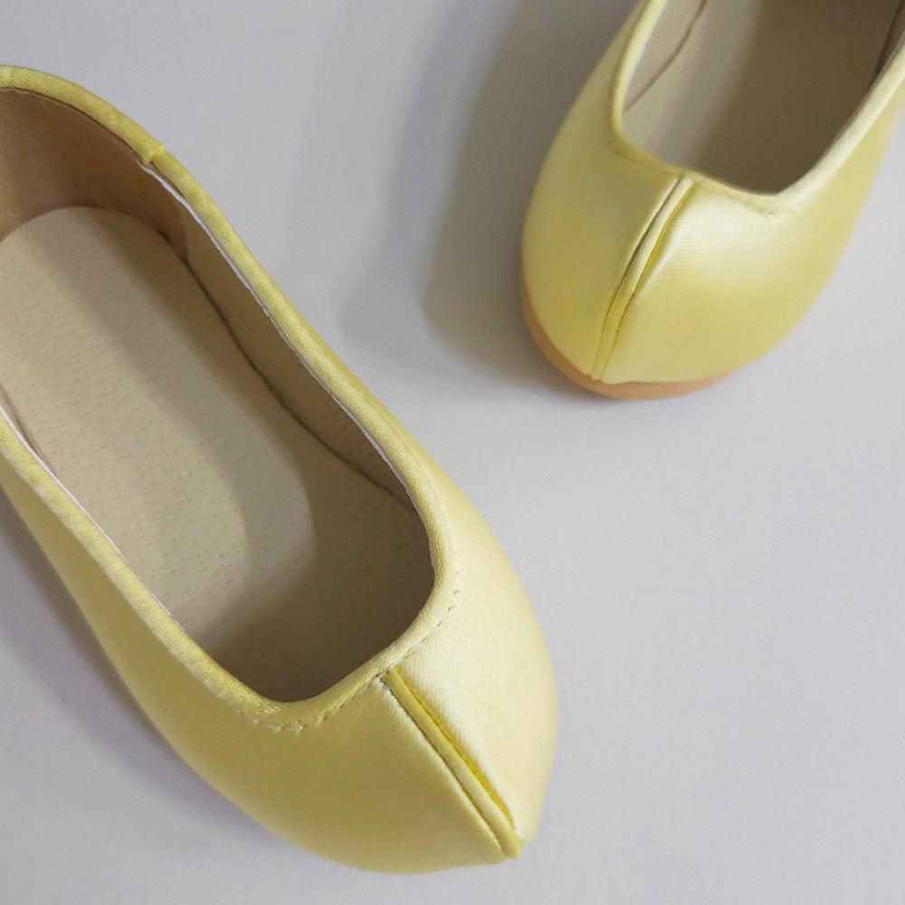 Solid Yellow Girl Hanbok Shoes - Native Korean