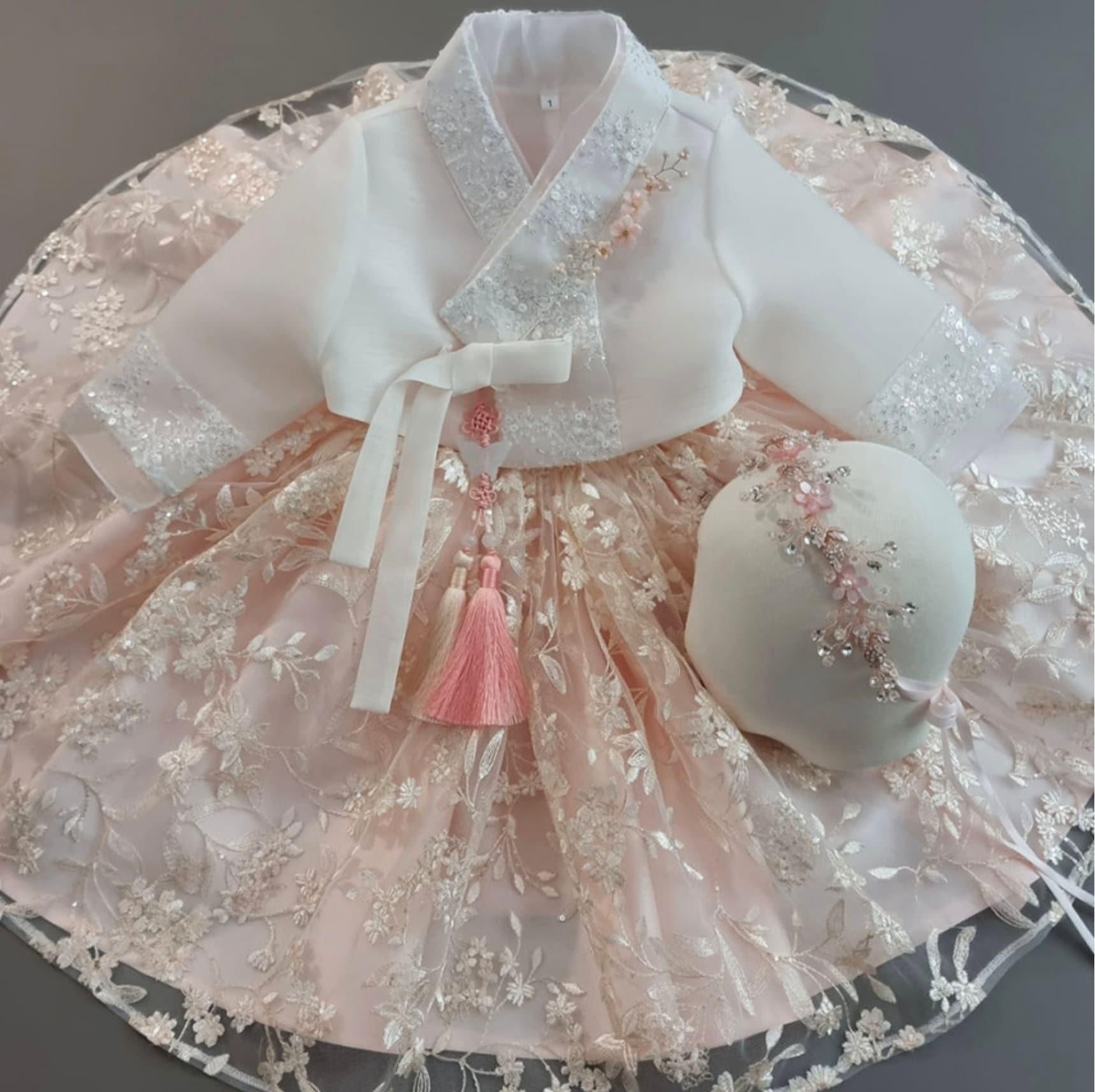 Soyoul Lace Dress Girl Hanbok (100D-8YR) - Native Korean