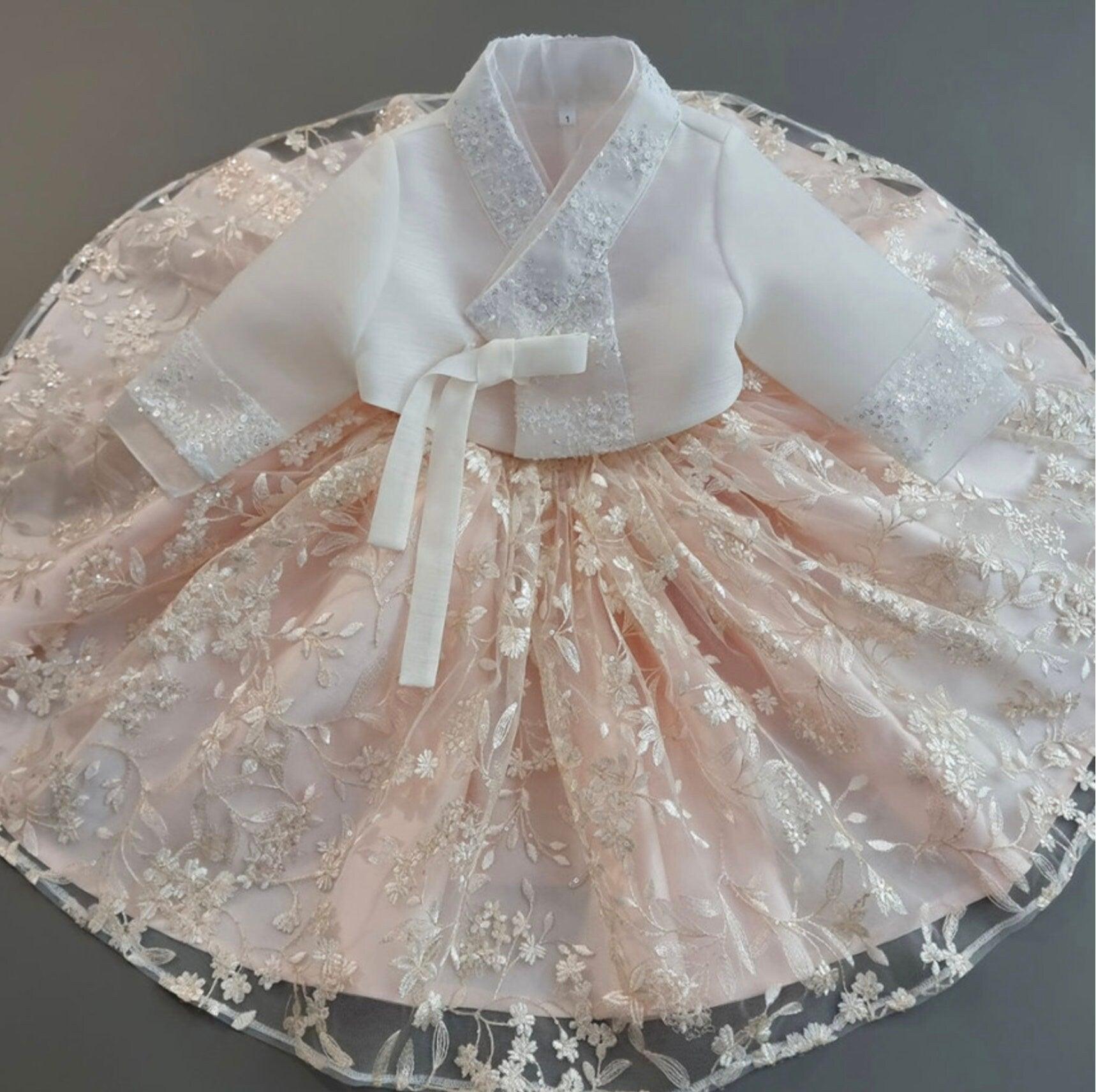 Soyoul Lace Dress Girl Hanbok (100D-8YR) - Native Korean