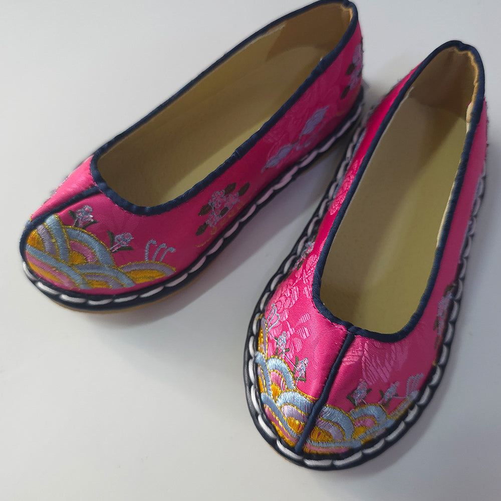 Magenta Floral Girl Hanbok Shoes (130~220mm)