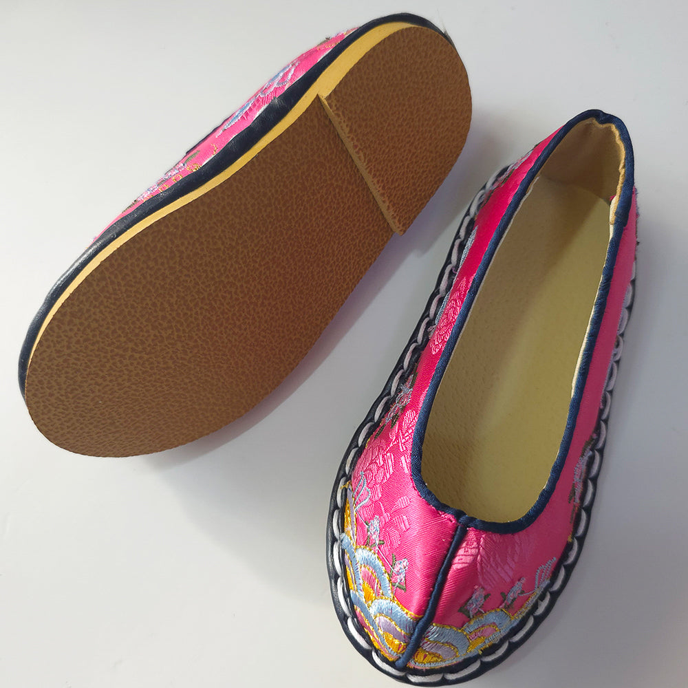 Magenta Floral Girl Hanbok Shoes (130~220mm)