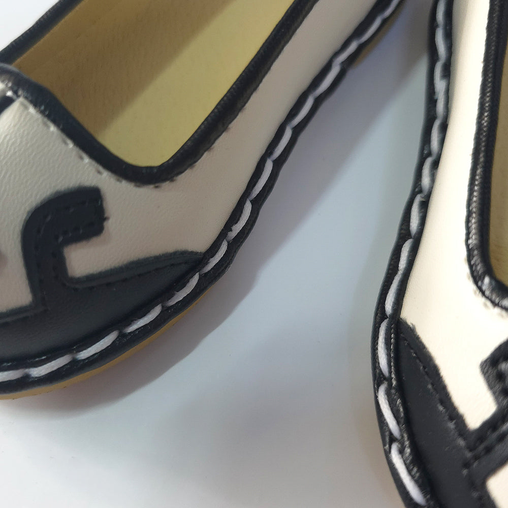 White/Black Boy Hanbok Shoes (130mm)