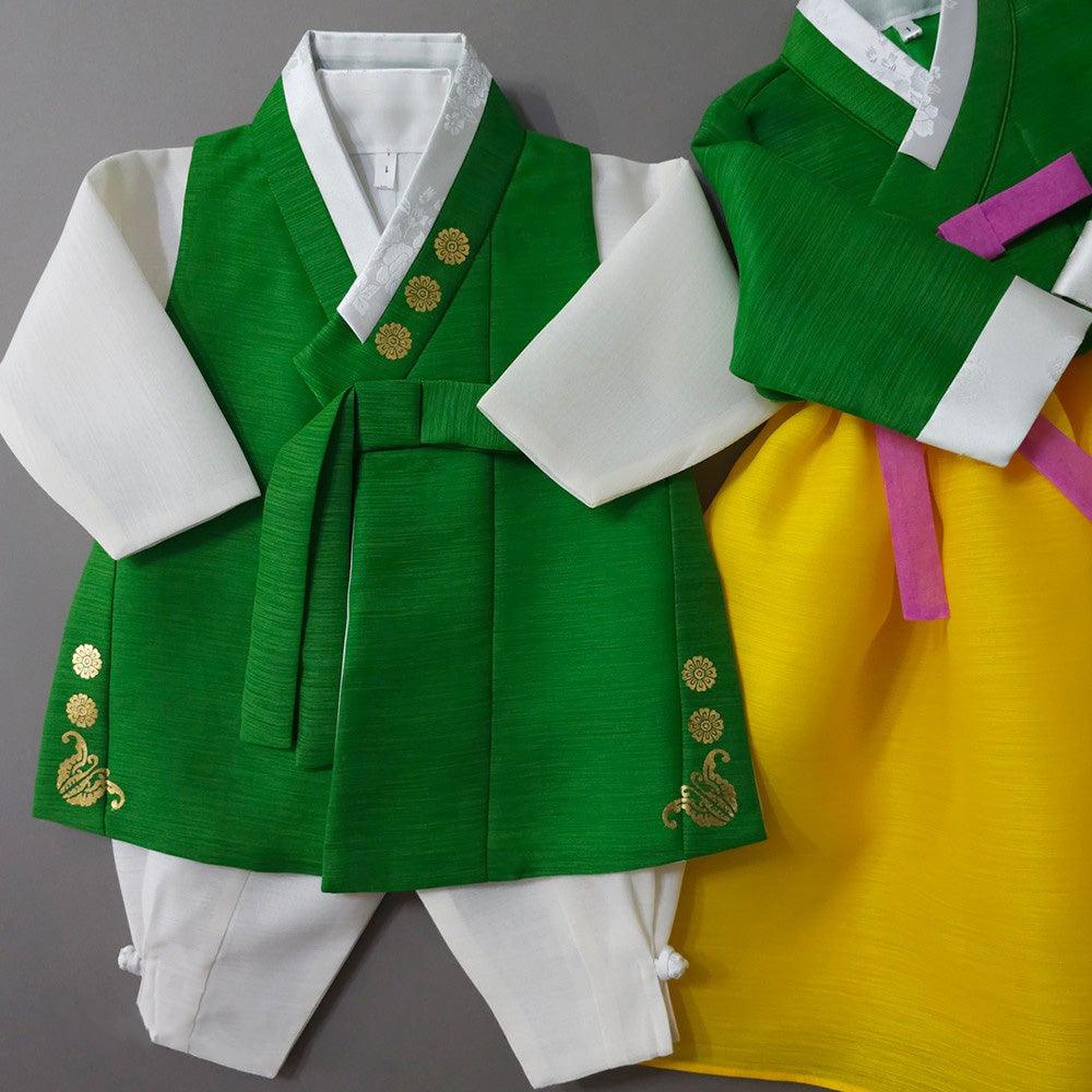Taeri Green Boy Hanbok (1-8YR) - Native Korean