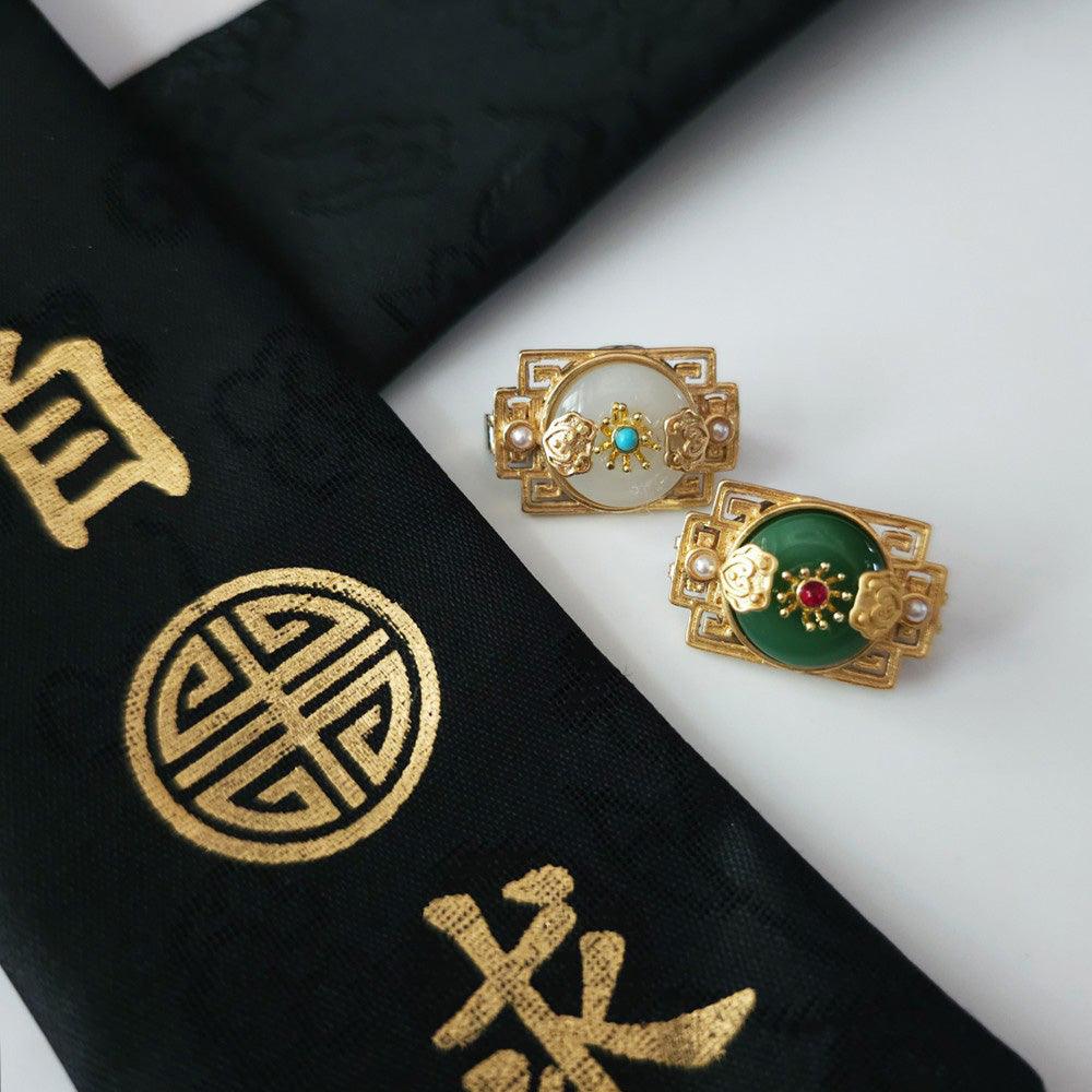 Traditional Jade Brooch - Native Korean