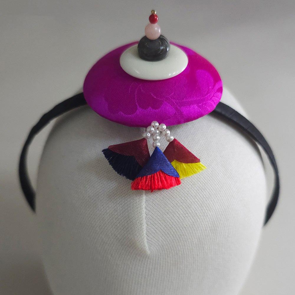Vivid Jade Tassel Headband - Native Korean