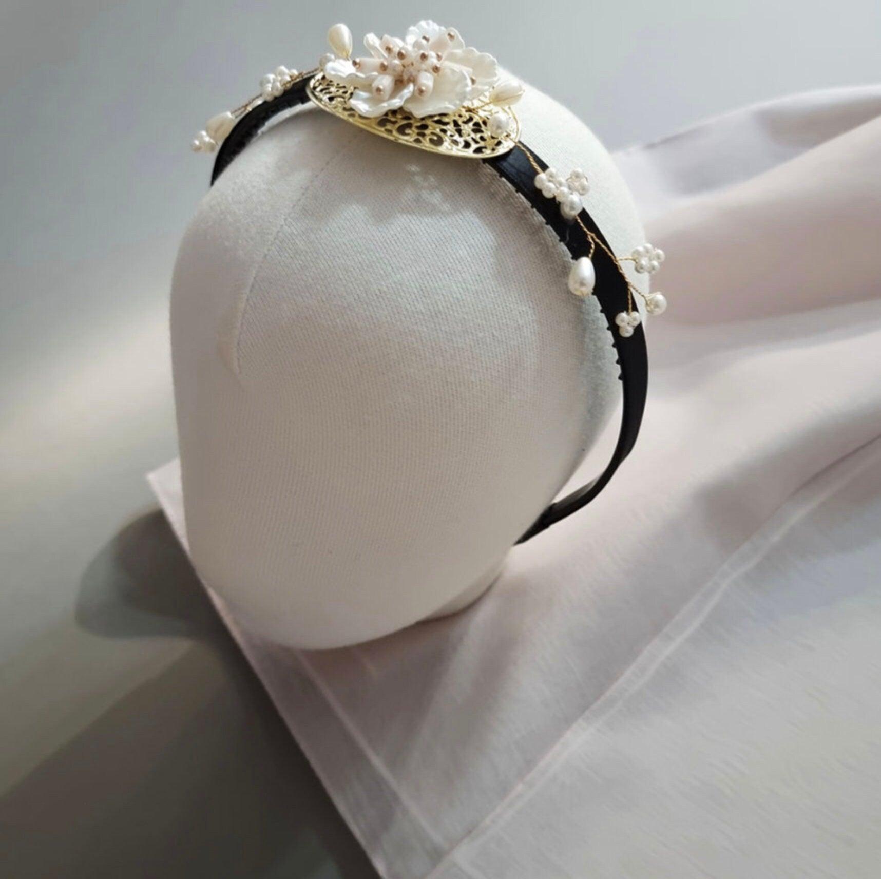 White Flower Headband - Native Korean