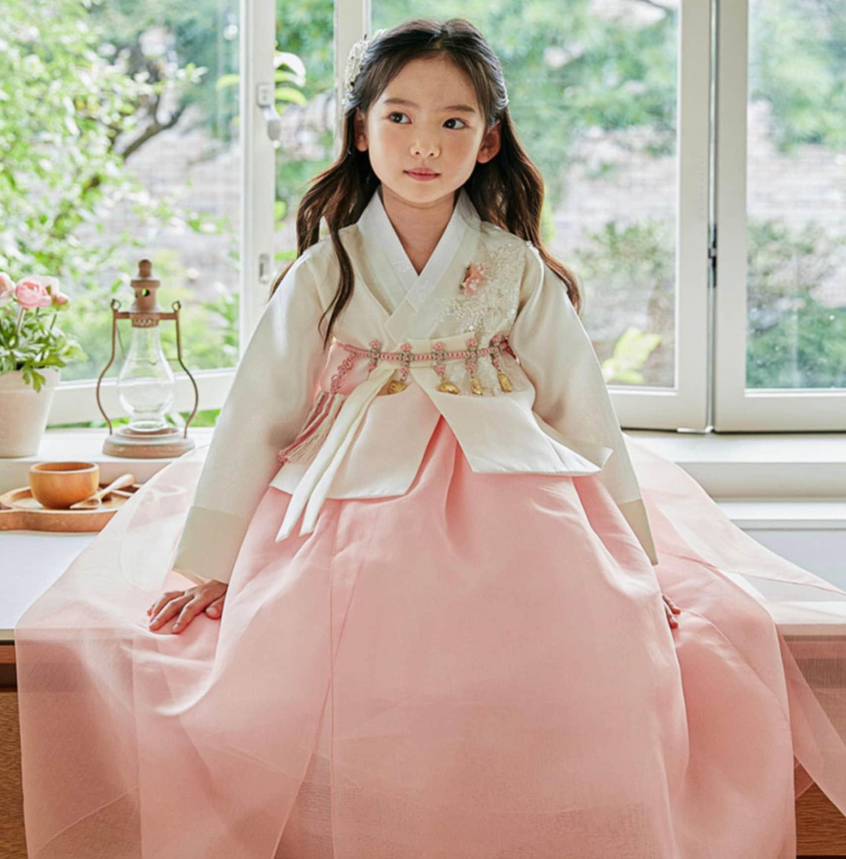 Yeah Peach Dress Girl Hanbok (1-8YR) 4 Yeah Peach Dress Girl Hanbok (1-8YR) 4