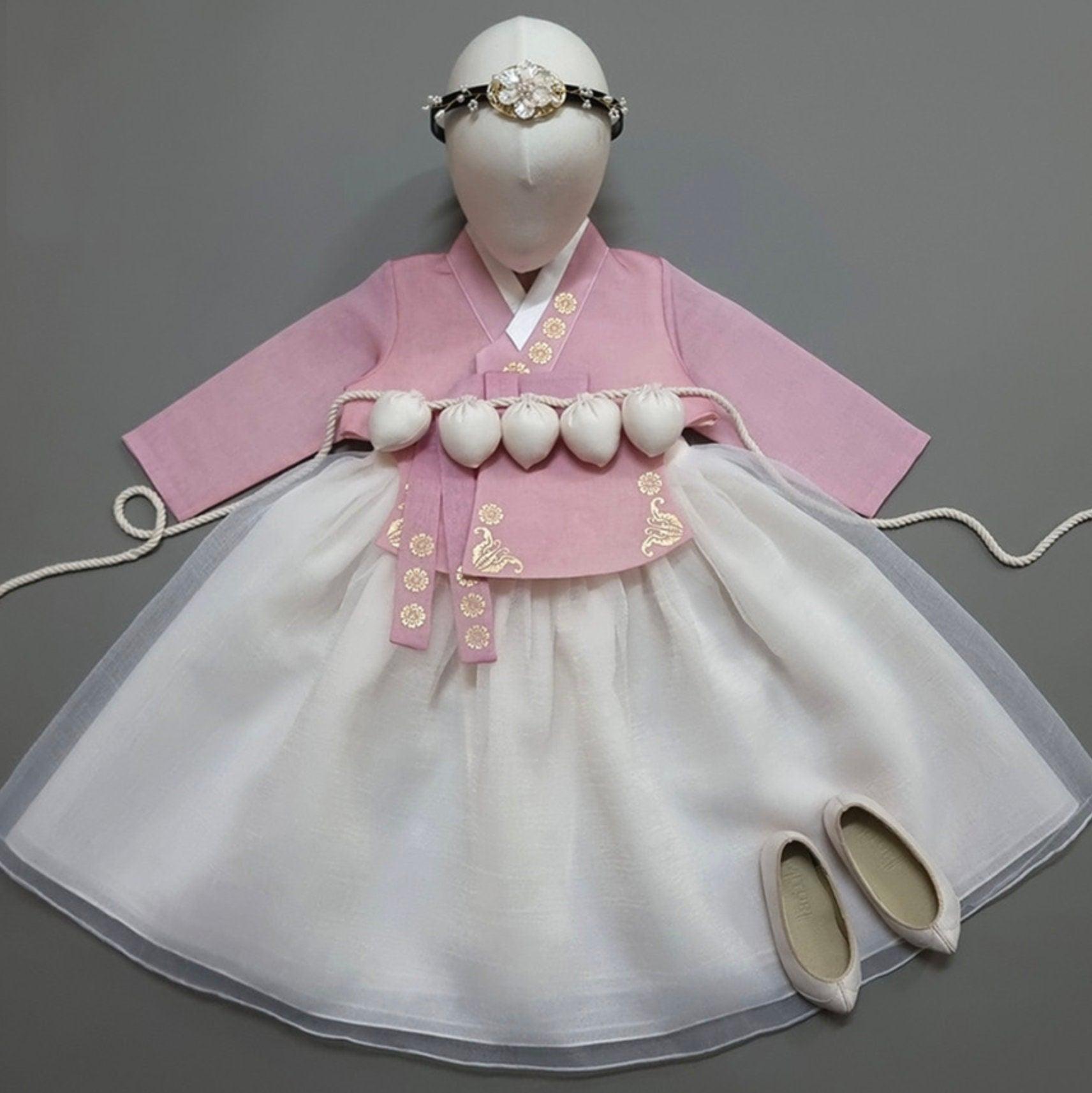 Yoonju Pink Dress Girl Hanbok (1-8YR) - Native Korean